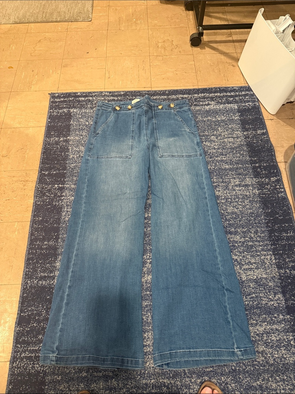 Pilcro wide leg sailor jeans